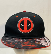 Marvel Deadpool hat cap adult 7" snap back black