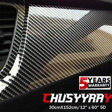 5D Carbon Fiber Car Interior Decoration Sticker Black For Vauxhall Corsa E