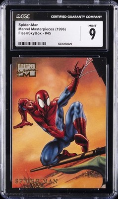 1996 MARVEL MASTERPIECES FLEER/SKYBOX #45 SPIDER-MAN CGC 9 | eBay