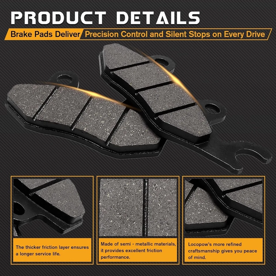 Front Rear Brake Pads for Kawasaki Ninja 250R 300 400 EX250 EX300 EX400 Foto 2 de 4