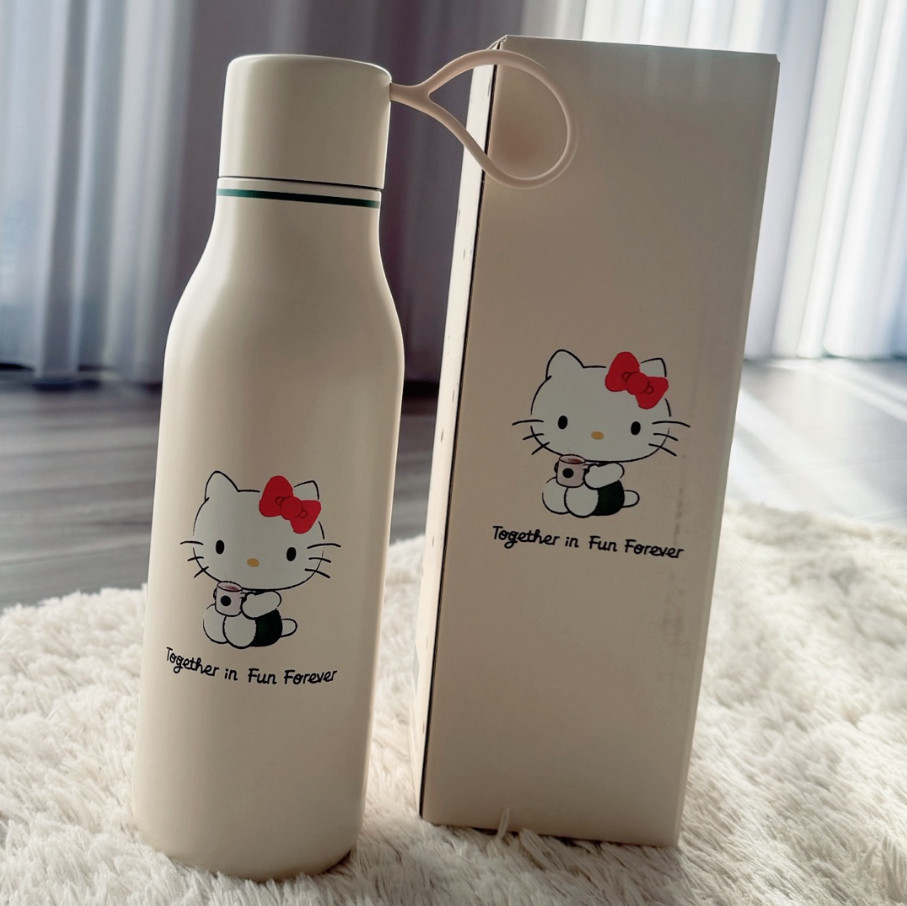 2026 Starbucks Hello Kitty Stainless Steel Water Bottle 20oz Limited NEW Gift