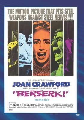 Berserk,New DVD, Judy Geeson, Diana Dors, Joan Crawford, Ty Hardin, Jim O'Connor