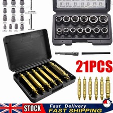 20+1x Locking Wheel Nut Remover Set Stud Bolt Impact Twist Socket Extractor Tool