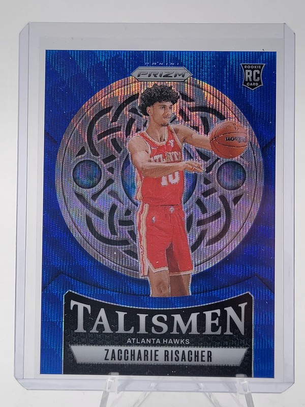 ZACCHARIE RISACHER 2024-25 PANINI PRIZM TALISMEN ROOKIE BLUE WAVE RC /175 Q2091