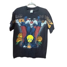 Vintage 1998 Looney Tunes Sylvester Tweety Halloween Medium Be Afraid Halloween