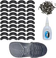 Heel Plates Shoe Heel Taps Sole Heel Repair Pad, Rubber Pads,40 PCS Black