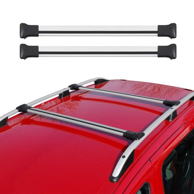 Dachträger Gepäckträger für VW Sharan 2010-2025 Relingträger Aluminium Grau 2x