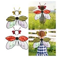 Kids Headband and Wings Funny Outfit Novelty Easy to Use Dress up for Carnival