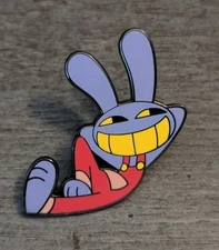 Jax Rabbit Jax Toy Song By Jakeneutron & Amanda Hufford Purple & Pink Lapel Pin