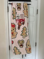 Hello Kitty Gingerbread Cookie Plush Throw FREE SHIPPING 50x70 BLANKET VIRAL