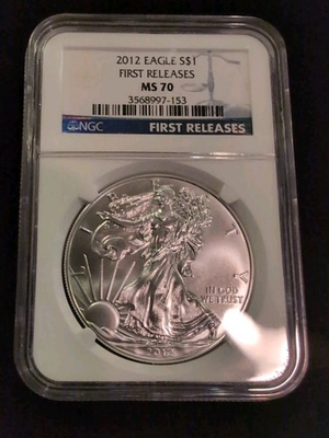 #ad 2012 Silver American Eagle MS 70 NGC First Releases $149.00