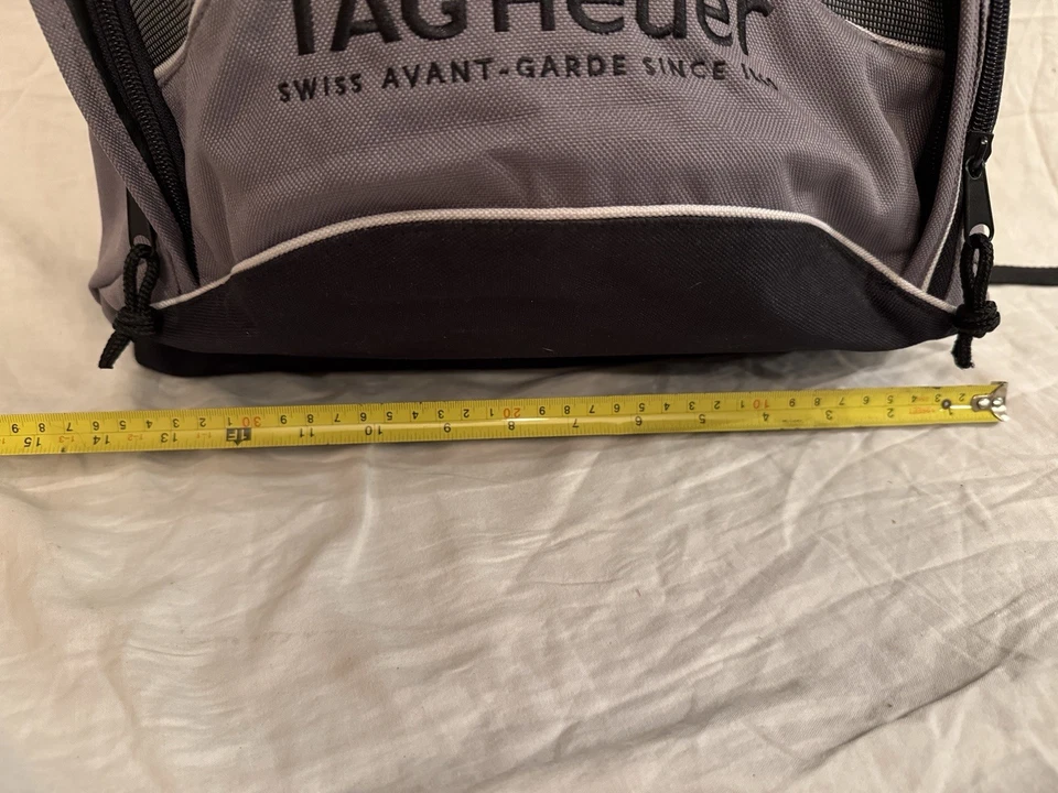 💙Mochila Marca Tag Heuer F1 Formula Indy Car 18x14 Gris Nueva sin Etiquetas Foto 4 de 4