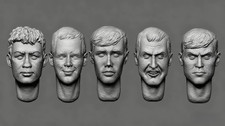 1/35 Resin Heads Set – 5 Expressive Male Faces for Custom Military or Diorama