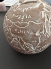 Ceramic Pottery Globe Coin Bank Continents Earth Shelf Decor Study Office — photo 3