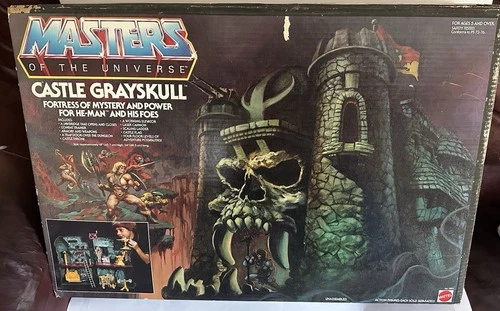 VINTAGE MASTERS OF THE UNIVERSE MOTU CASTLE GRAYSKULL IN OPEN BOX MATTEL 1981