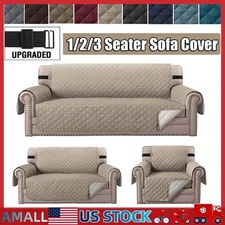1/2/3 Seater Quilted Sofa Couch Cover Pad Protector Slipcover Waterproof Pet Mat