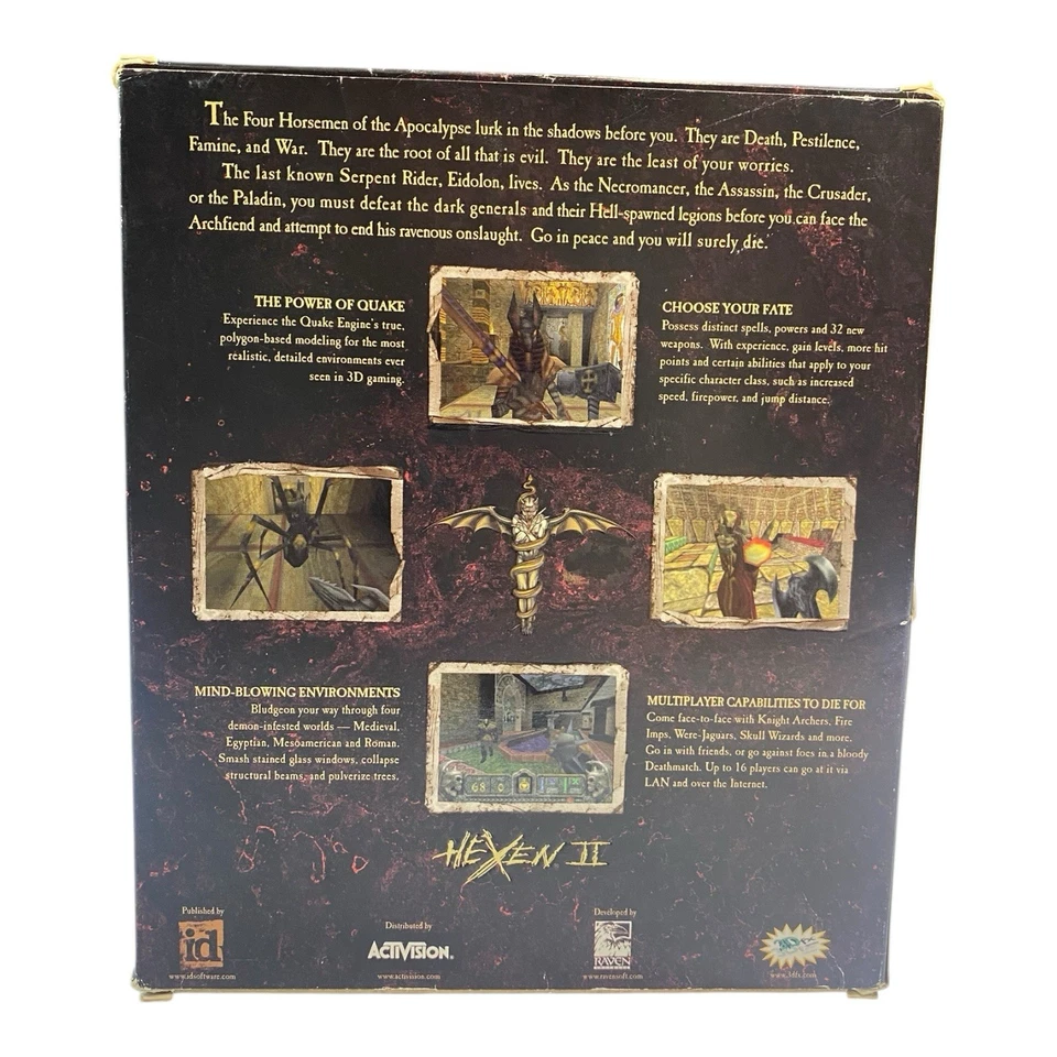 VTG 1997 Hexen II PC Game Big Box Complete id Software Raven Quake Engine CD ROM - Image 2 of 4