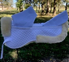 New English Corection Saddle Half Pad Rolled With Sheepskin Full Shim Size L