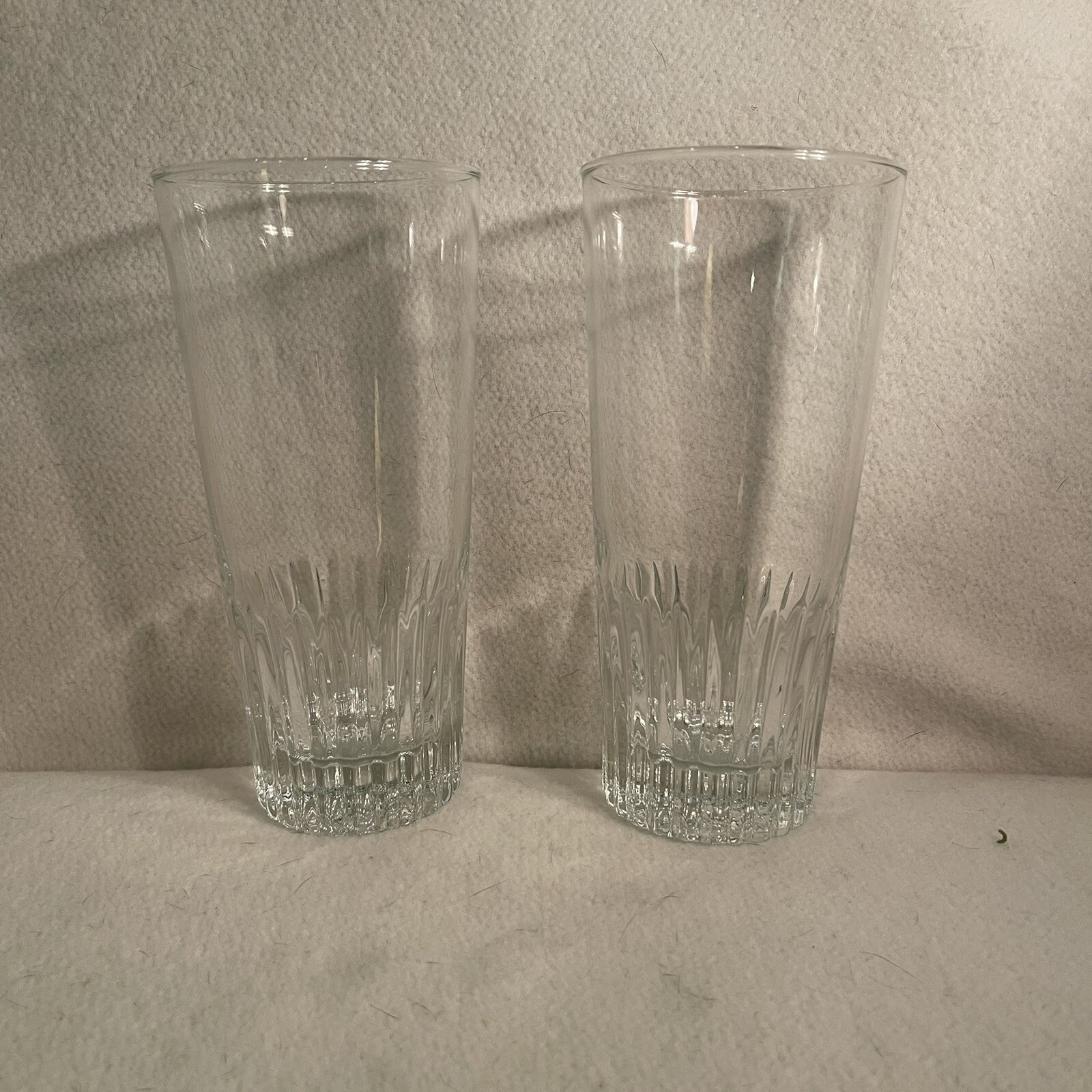 Vertical Cut Highball Cocktail Tumbler Glass 14 Oz Set 2