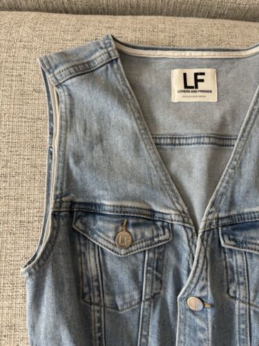 Lovers and Friends Renata Denim Jumpsuit Portola Women’s Size XS - Picture 3 of 8