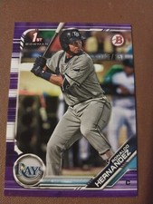 2019 RONALDO HERNANDEZ BOWMAN PURPLE BASEBALL ROOKIE CARD RC #BCP-146 RAYS /250 