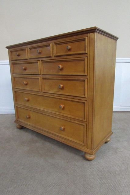 Ethan Allen Oversize Gentlemans Chest Nine Drawer High Dresser