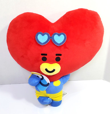 BT21 TATA Plush BTS K-Pop Doll 15'' Voyage with Heart Glasses Stuffed Toy