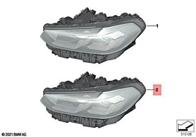 Genuine BMW X3 M X4 F97 F98 G01 G02 HEADLIGHT LASER LIGHT LEFT  