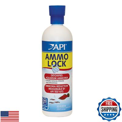 API AMMO-LOCK Freshwater and Saltwater Aquarium Ammonia Detoxifier 16-Ounce B