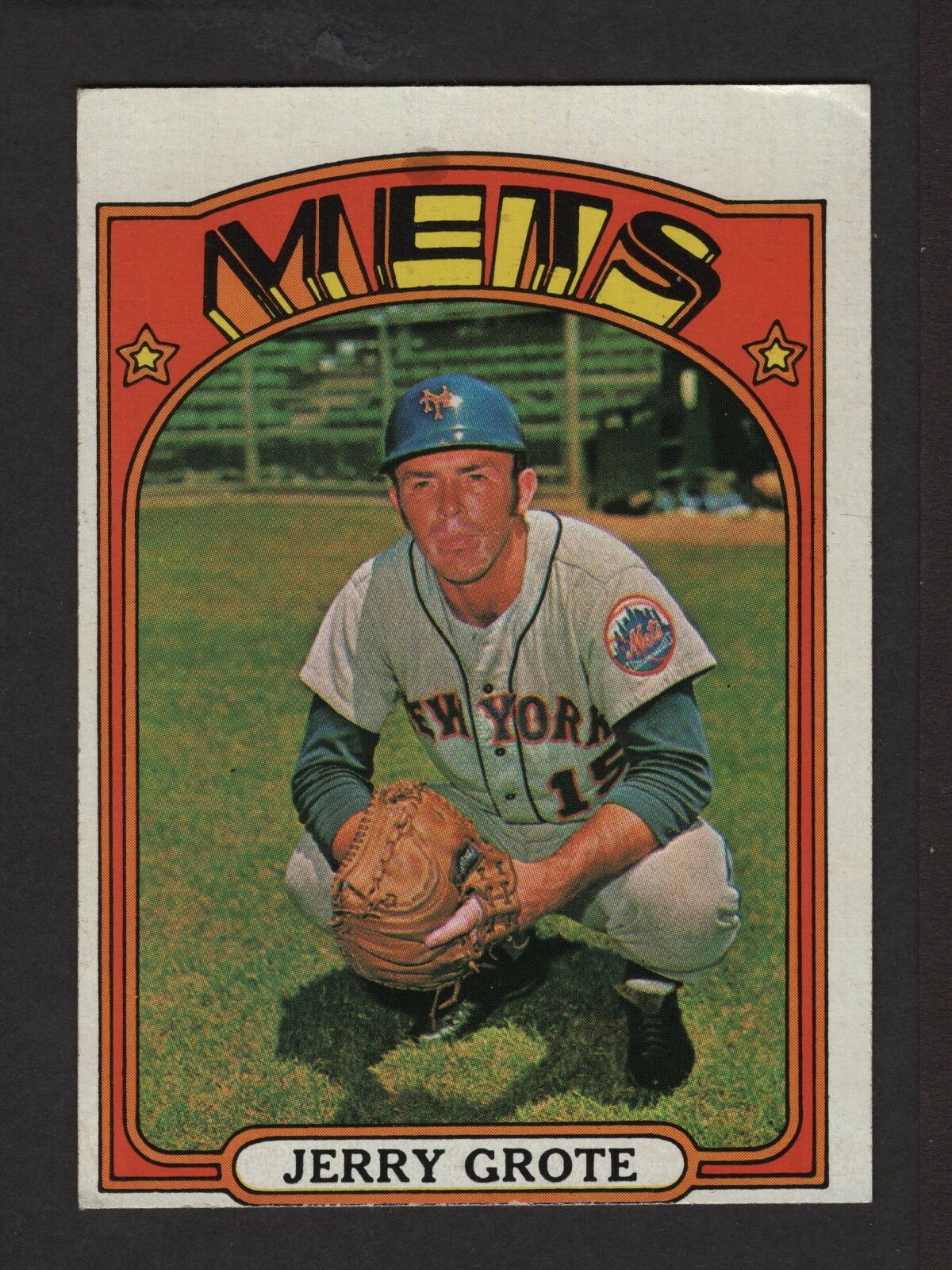 1972 Topps #655 Jerry Grote  -  VG  -  Small Stain Spot