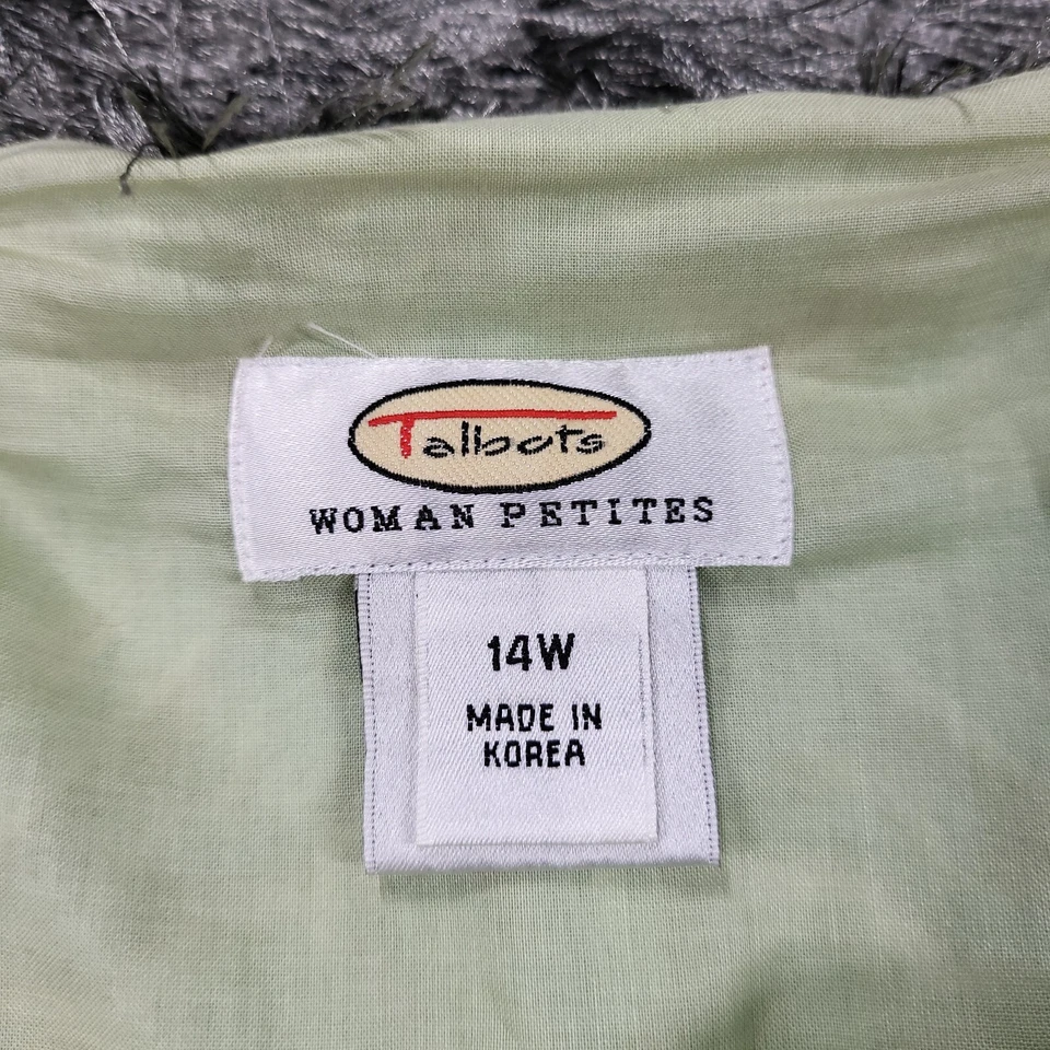 Falda Talbots Línea A Mujer 14W Verde Paisley Pequeña Forrada Plisada Cremallera Logo Foto 2 de 4