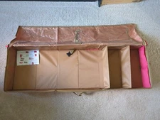 Sattiyrch Gift Wrapping Paper Canvas Storage Container 42Wx14Dx5H Zip Up Red