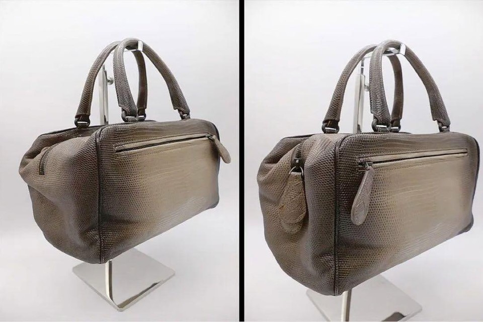 BOTTEGA Lizard Handbag With Mirror eBay