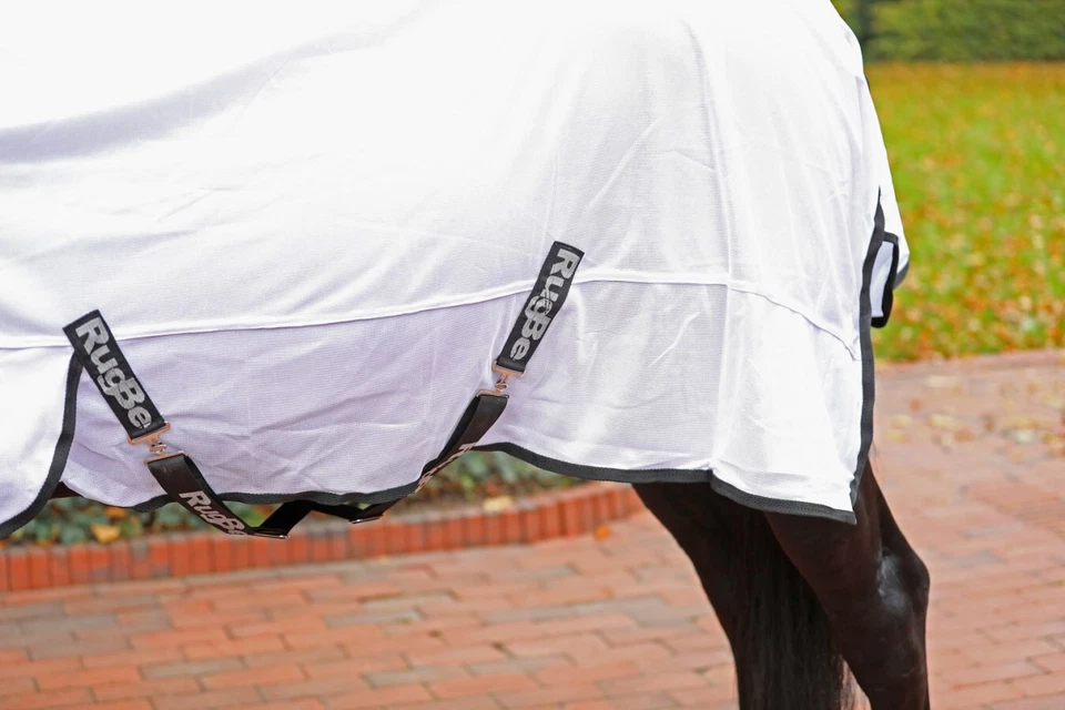 Covalliero Fliegendecke RugBe SuperFly weiß abnehmbares Halsteil - Bild 2 von 4