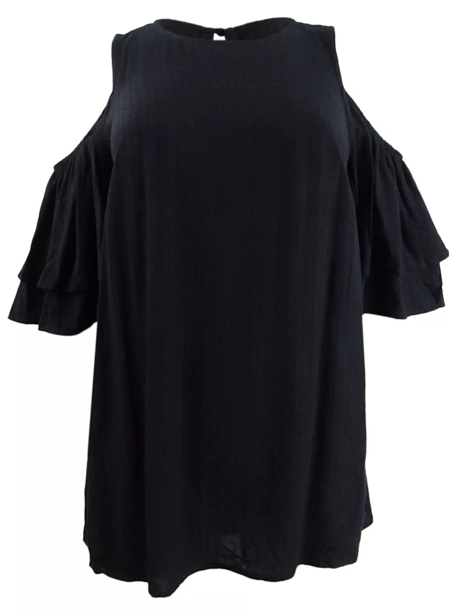 Michael Michael Kors Women s Cold Shoulder Flutter Sleeve Top S