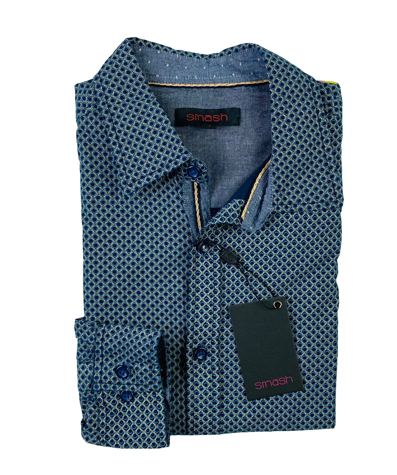 Smash Geometric Casual Button-Down Shirts for Men