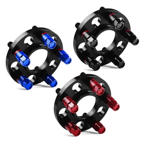 Blue Hubcentric Wheel Spacers M14x1.25 Tapered Bolts For BMW F Series F10 F12 - Picture 8 of 11