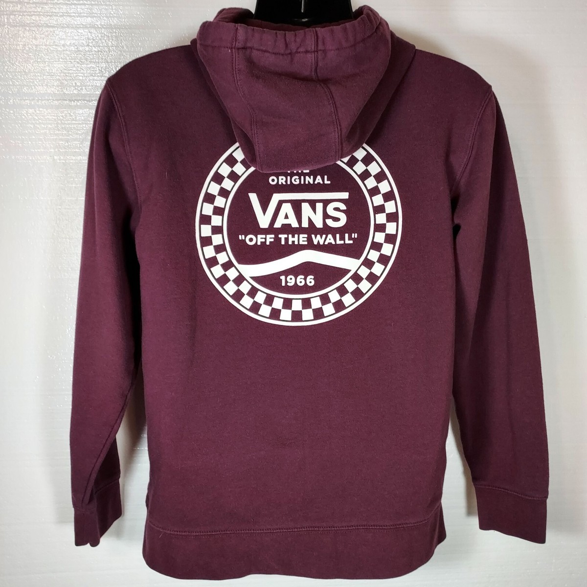 VANS Sweatshirt Adult Small Maroon Purple Hoodie Skateboarding