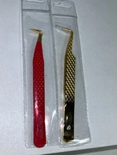 2 New Afro Winx Eyelash Extension Tweezers with Grip Volume and Isolation