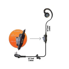 Klein Curl-TC700 1-Wire Earpiece for HYT Hytera TC-508 700 (See List)