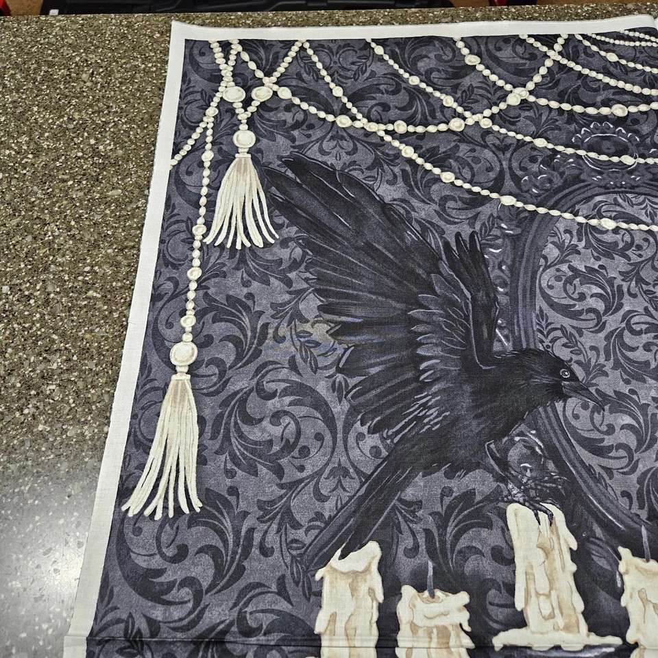 Candelabra Panel 23x42 Cerrito Creek Northcott Halloween Pumpkin Raven - Image 2 of 4
