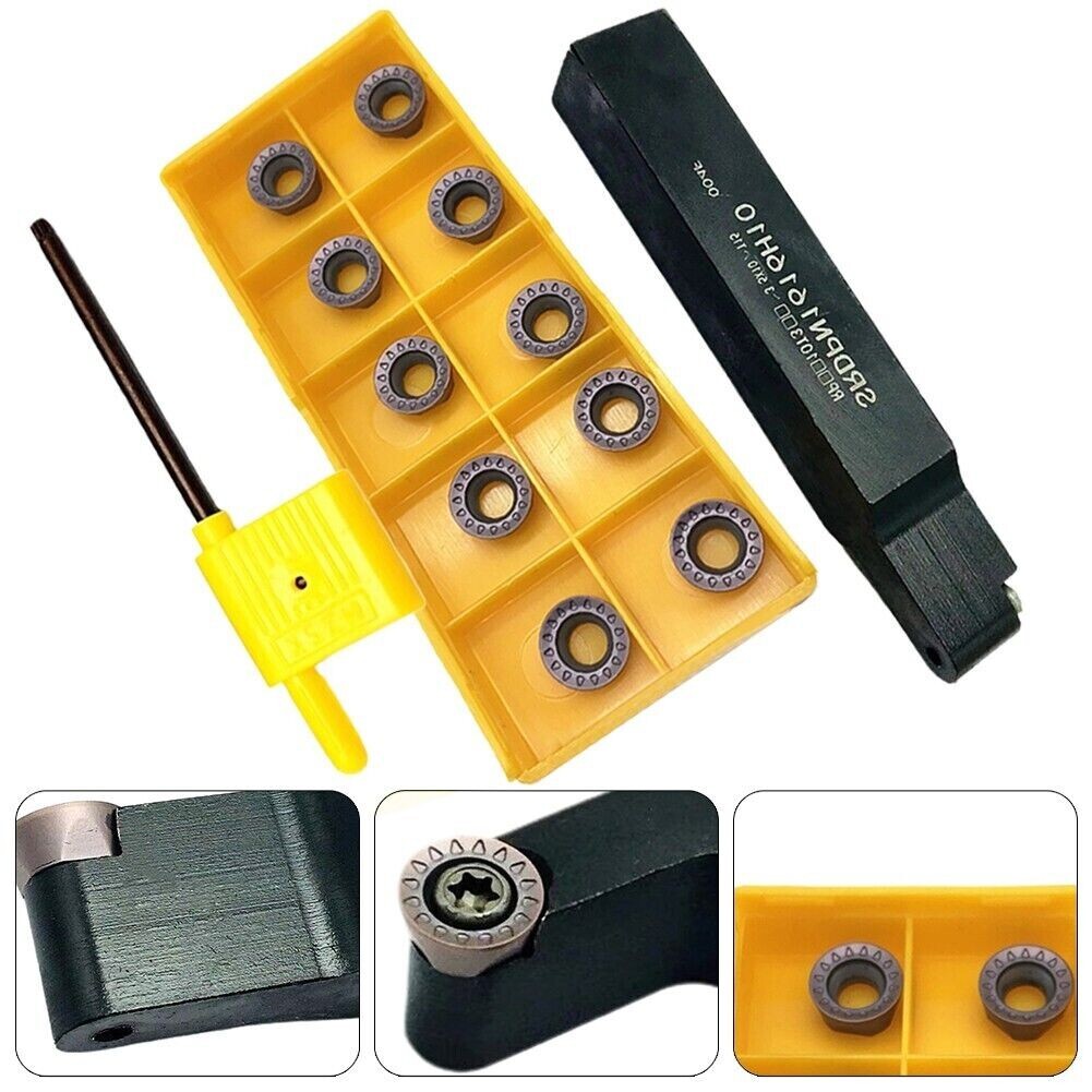 SRDPN1616H10 Portautensili per tornitura con 10 inserti RPMT10T3MO RPMW