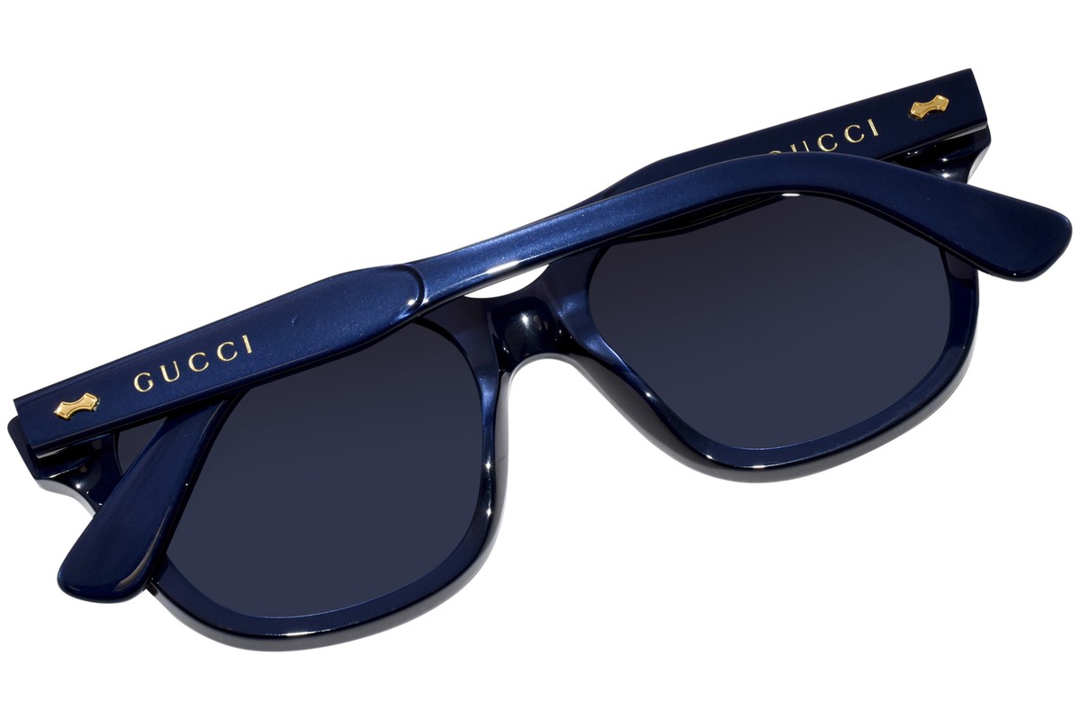 Gucci GG1264S 002 Sunglasses Men's Blue/Blue Lenses Square