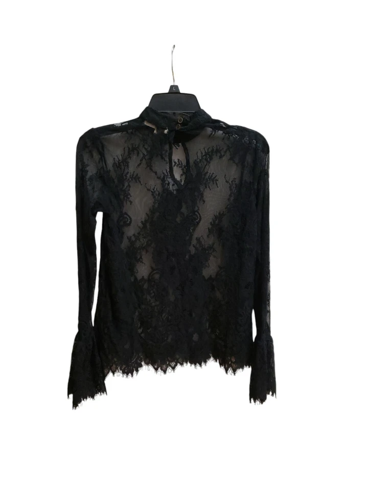 Jolt Blouse Womens Size S Black Lace Long Sleeve Witchy Gothic Whimsical High... - Image 2 of 4