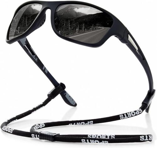 Polarized Sports Sunglasses for Men: UV400 Protection Glasses Womens Wrap around - Picture 4 of 7