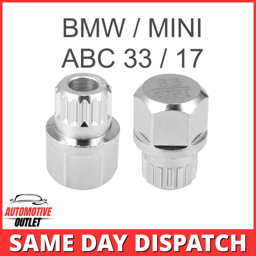 MASTER LOCKING WHEEL NUT SECURITY KEY ABC 33 / 17 SPLINE BOLT  RIBS FOR BMW MINI