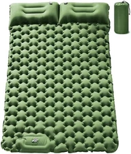 Self-Inflatable Camping Mat 2 Person Ultralight Sleeping Pad Air Mattress Pillow