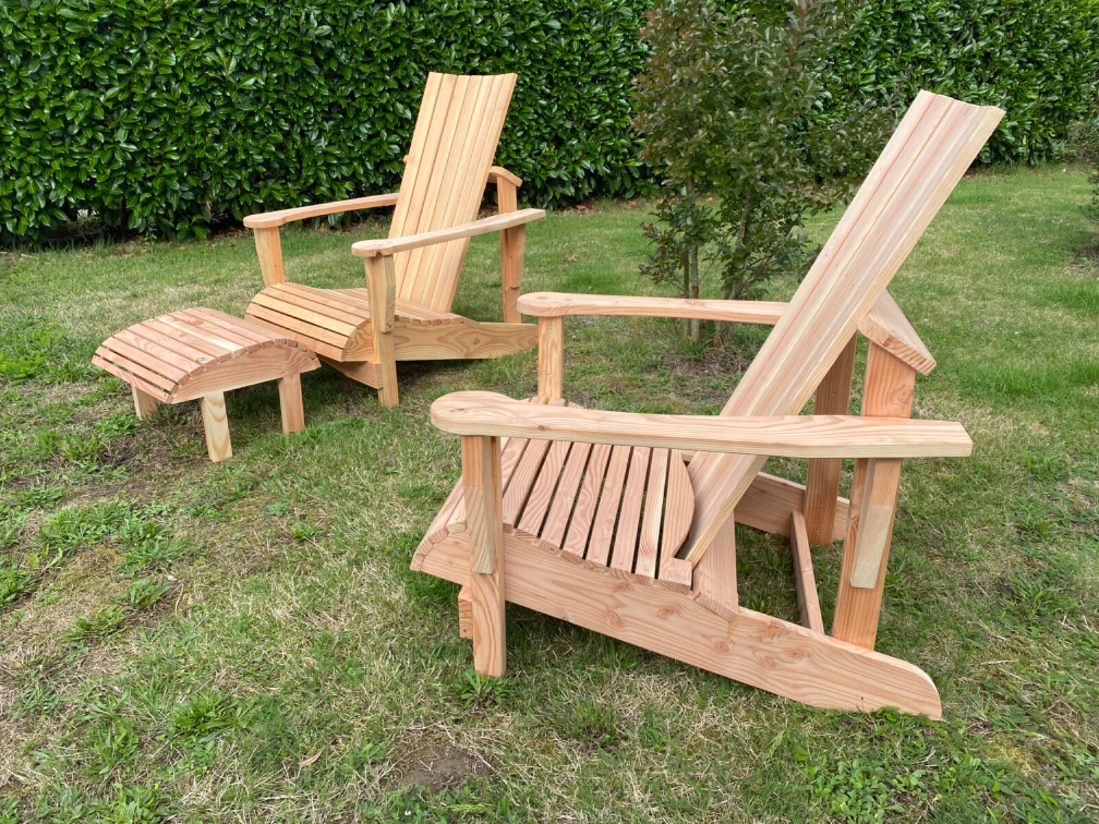 Fauteuil Adirondack L 95 H 100 noble bois de Douglas brut