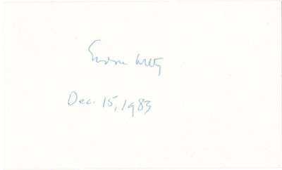 Eudora Welty Optimist's Daughter Autographed Signed Index Card AMCo COA 19437