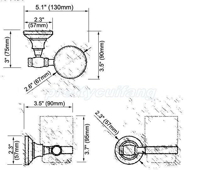 Polished Chrome Wall Mount Toothbrush Holder Bathroom Accessories with Glass Cup - Image 3 of 4